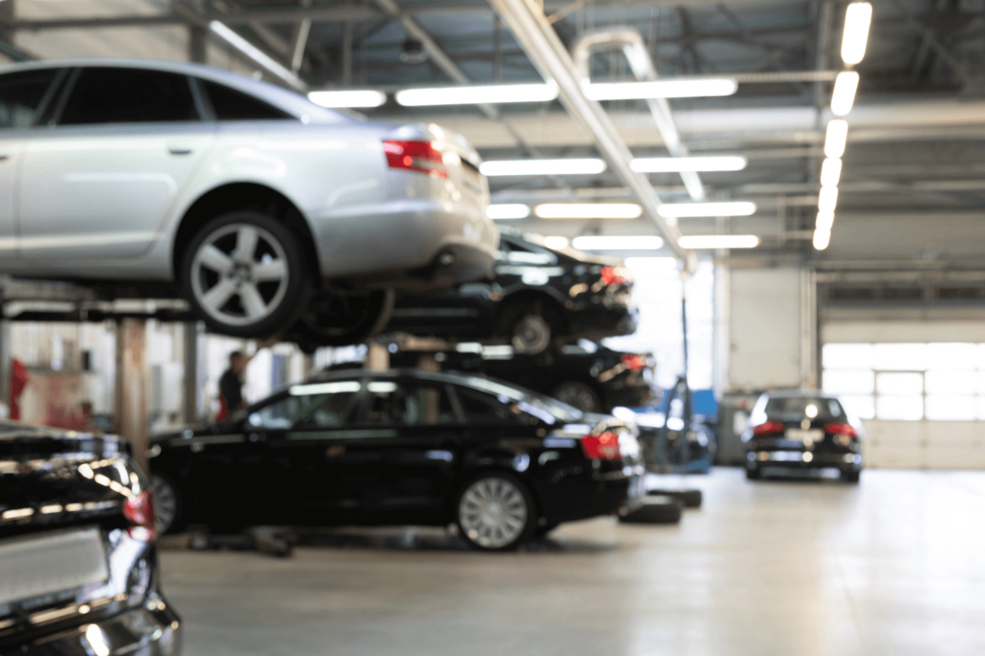 Cars Being Worked On At Mr. Car Shine Body Shop